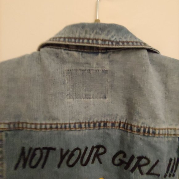 GB Not Your Girl brand jea denim jacket XS - Picture 8 of 16